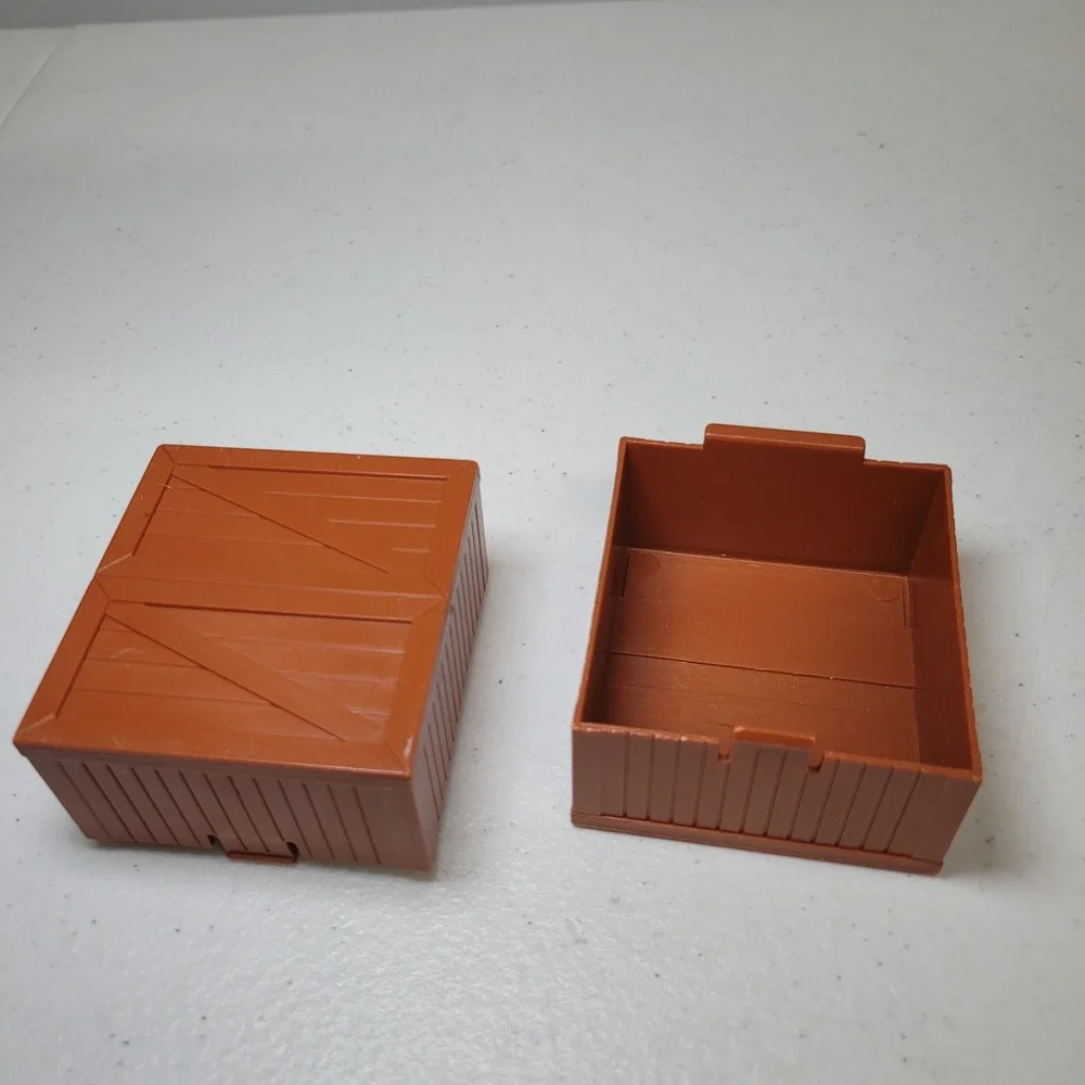 Thomas Friends Trackmaster Brown Cargo‎ Crate Replacement Box Half Plastic 2pc